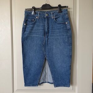 &Denim Blue Denim Skirt